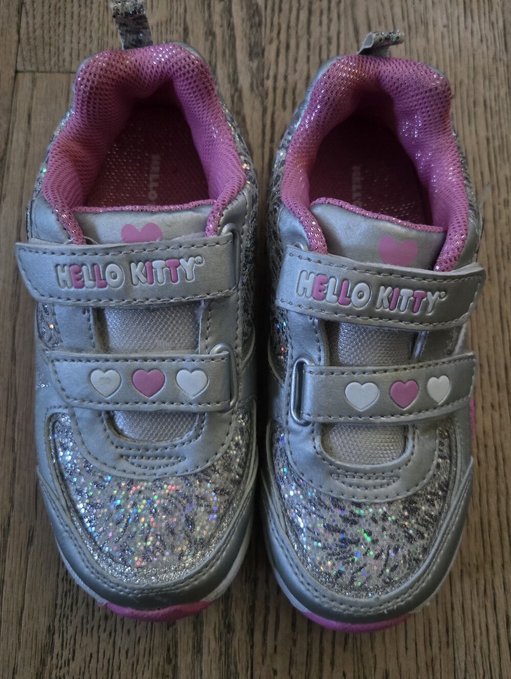 Hello Kitty Silver & Pink Kids Sneakers